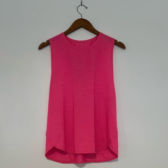 Lululemon In A Cinch Tank in Heathered Neon Pink - Picture 7 of 8